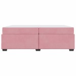 vidaXL Cadru de pat cu saltea Roz 200 x 200 cm Catifea