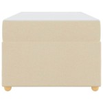 vidaXL Cadru de pat cu saltea Crem 80 x 200 cm țesătură