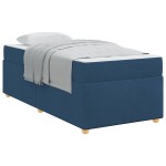 vidaXL Cadru de pat cu saltea albastru 80 x 200 cm țesătură