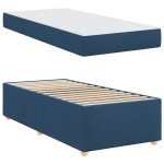 vidaXL Cadru de pat cu saltea albastru 80 x 200 cm țesătură