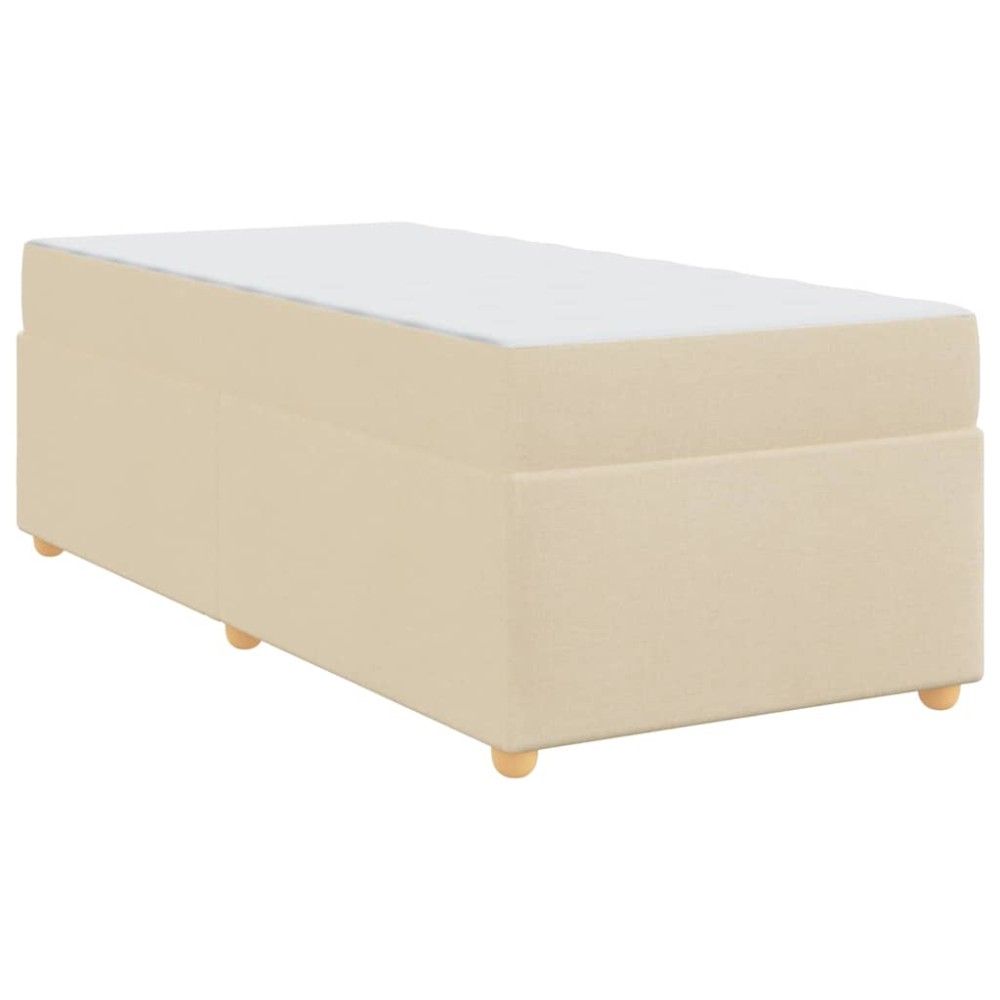 vidaXL Cadru de pat Altele Crem 90 x 190 cm țesătură