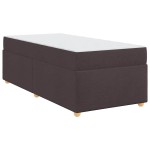 vidaXL Cadru de pat cu saltea Maro închis 90 x 200 cm țesătură