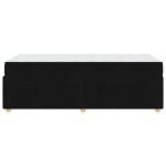 vidaXL Cadru de pat cu saltea Negru 100 x 200 cm țesătură