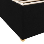 vidaXL Cadru de pat cu saltea Negru 100 x 200 cm țesătură