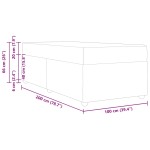 vidaXL Cadru de pat cu saltea Negru 100 x 200 cm țesătură