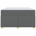vidaXL Cadru de pat cu saltea Gri închis 120 x 190 cm țesătură