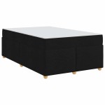 vidaXL Cadru de pat cu saltea Negru 120 x 190 cm țesătură