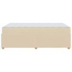 vidaXL Cadru de pat cu saltea Crem 120 x 190 cm țesătură