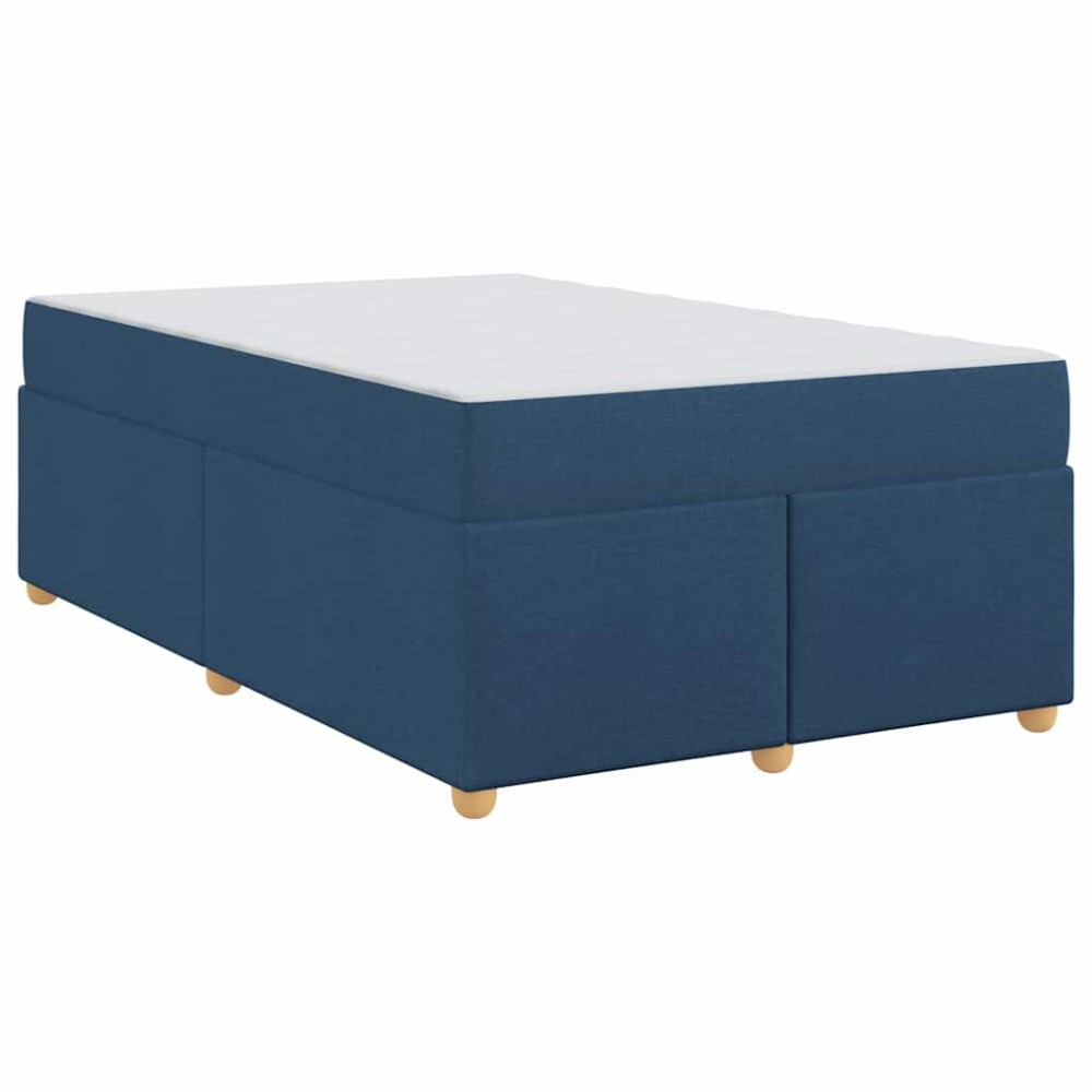 vidaXL Cadru de pat cu saltea albastru 120 x 190 cm țesătură