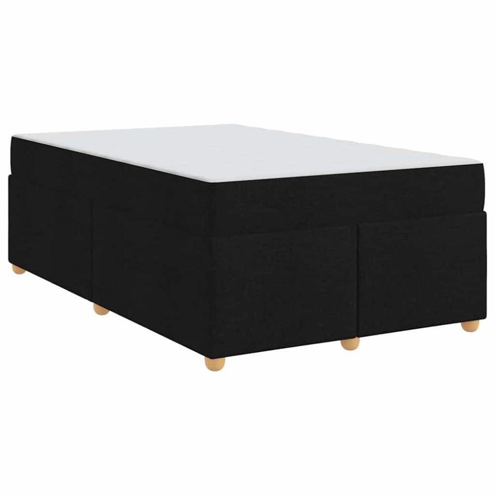 vidaXL Cadru de pat cu saltea Negru 120 x 200 cm țesătură