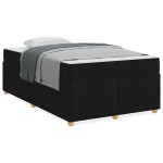 vidaXL Cadru de pat cu saltea Negru 120 x 200 cm țesătură