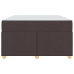 vidaXL Cadru de pat cu saltea Maro închis 120 x 200 cm țesătură