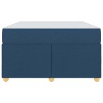 vidaXL Cadru de pat cu saltea albastru 120 x 200 cm țesătură