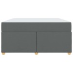 vidaXL Cadru de pat cu saltea Gri închis 140 x 200 cm țesătură