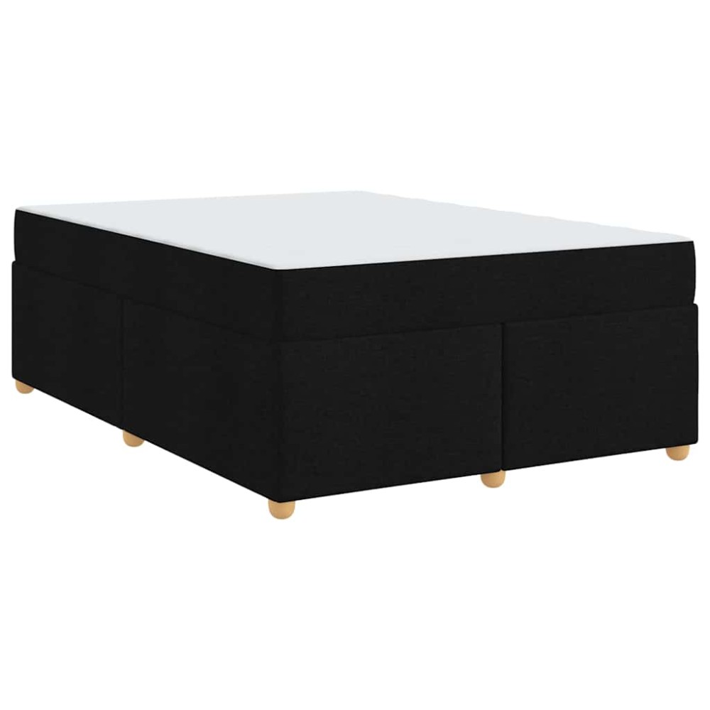 vidaXL Cadru de pat cu saltea Negru 140 x 200 cm țesătură