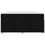 vidaXL Cadru de pat cu saltea Negru 140 x 200 cm țesătură
