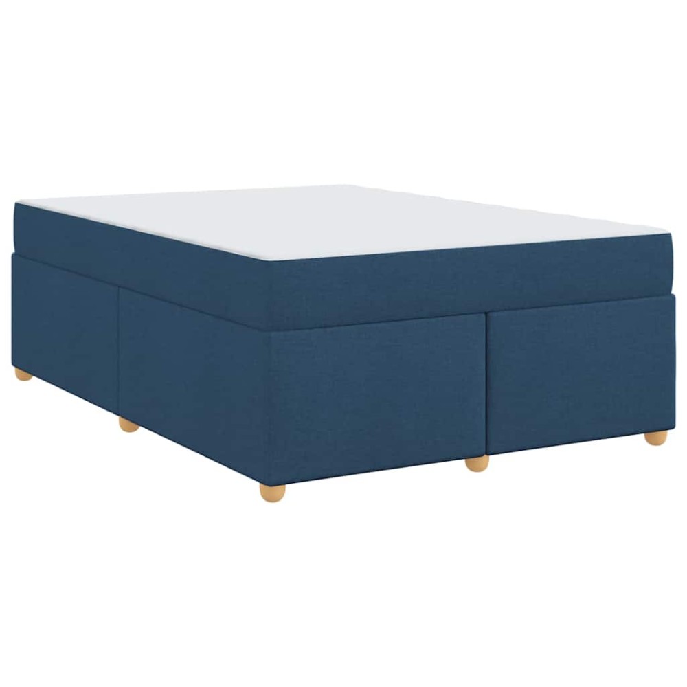 vidaXL Cadru de pat cu saltea albastru 140 x 200 cm țesătură