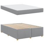 vidaXL Cadru de pat cu saltea Gri deschis 160 x 200 cm țesătură