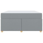 vidaXL Cadru de pat cu saltea Gri deschis 160 x 200 cm țesătură