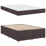 vidaXL Cadru de pat cu saltea Maro închis 160 x 200 cm țesătură