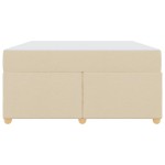 vidaXL Cadru de pat cu saltea Crem 160 x 200 cm țesătură