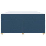 vidaXL Cadru de pat cu saltea albastru 160 x 200 cm țesătură