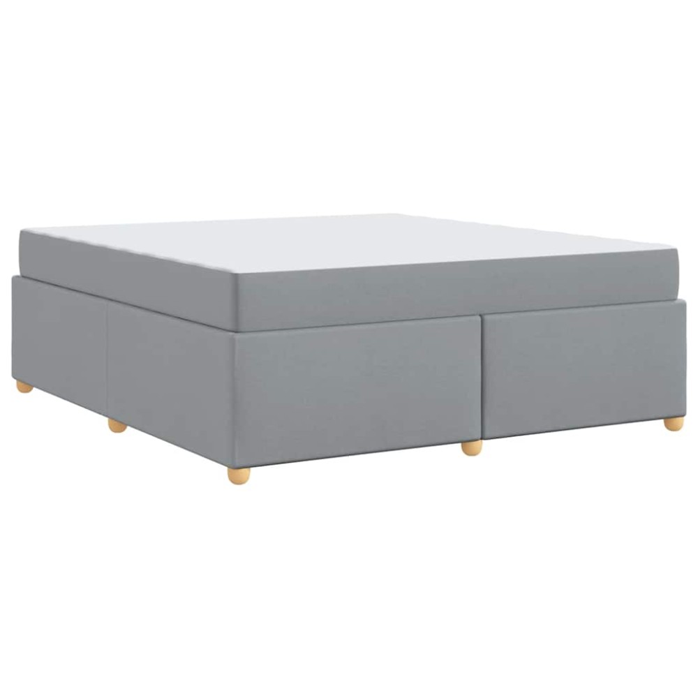 vidaXL Cadru de pat cu saltea Gri deschis 180 x 200 cm țesătură