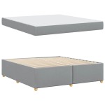 vidaXL Cadru de pat cu saltea Gri deschis 180 x 200 cm țesătură
