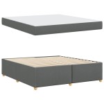 vidaXL Cadru de pat cu saltea Gri închis 180 x 200 cm țesătură