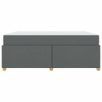 vidaXL Cadru de pat cu saltea Gri închis 180 x 200 cm țesătură