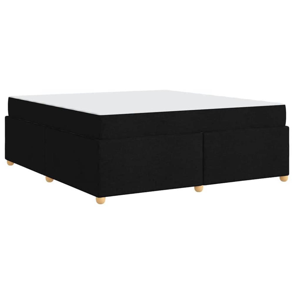 vidaXL Cadru de pat cu saltea Negru 180 x 200 cm țesătură
