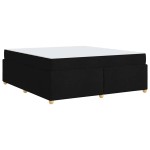 vidaXL Cadru de pat cu saltea Negru 180 x 200 cm țesătură