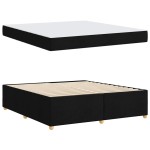 vidaXL Cadru de pat cu saltea Negru 180 x 200 cm țesătură