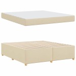 vidaXL Cadru de pat cu saltea Crem 180 x 200 cm țesătură vidaXL Cadru de pat cu saltea Crem 180 x 200 cm țesătură