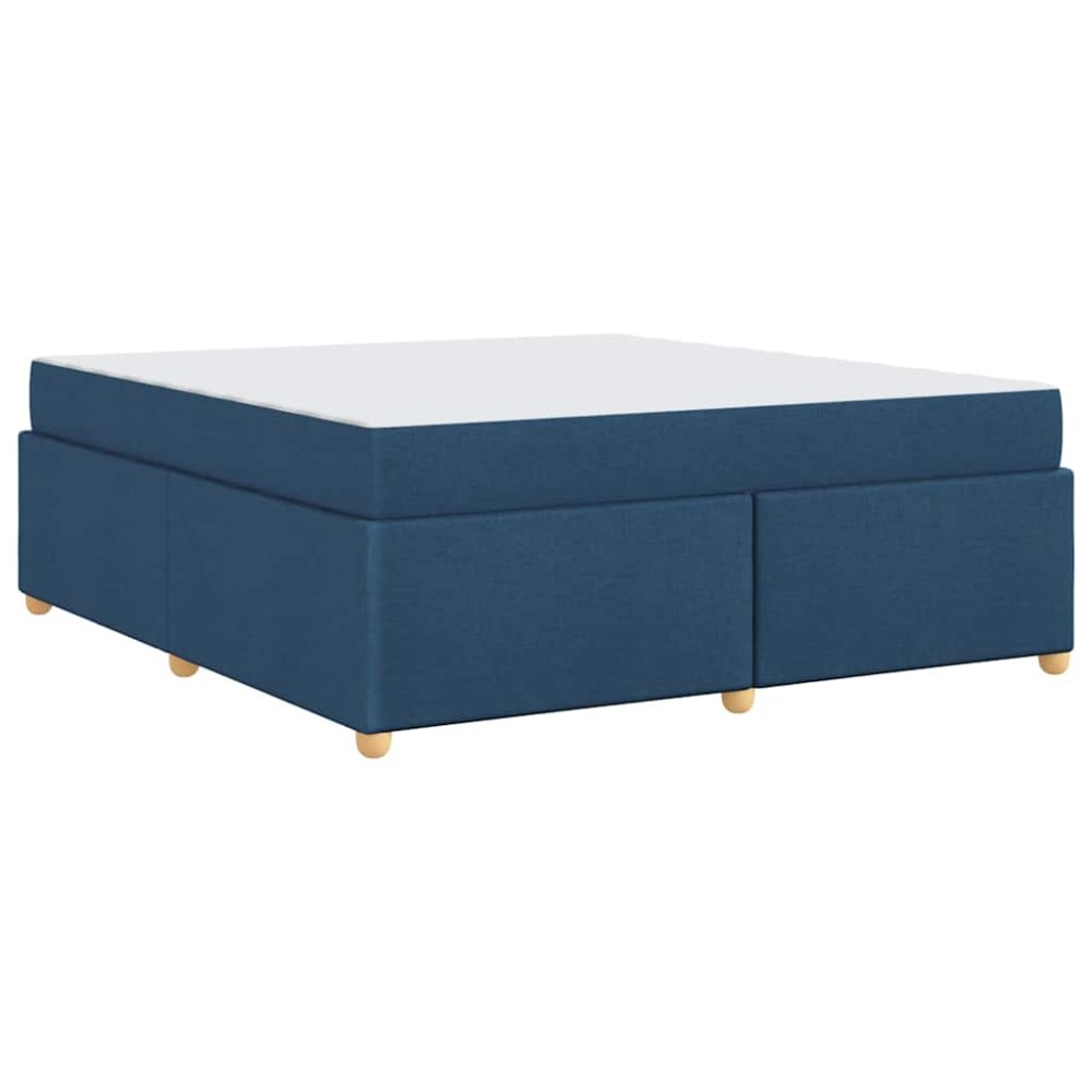 vidaXL Cadru de pat cu saltea albastru 180 x 200 cm țesătură