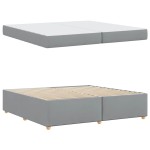 vidaXL Cadru de pat cu saltea Gri deschis 200 x 200 cm țesătură
