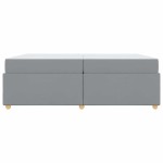 vidaXL Cadru de pat cu saltea Gri deschis 200 x 200 cm țesătură
