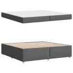vidaXL Cadru de pat cu saltea Gri închis 200 x 200 cm țesătură