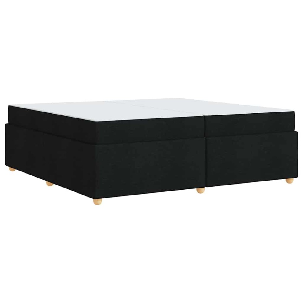 vidaXL Cadru de pat cu saltea Negru 200 x 200 cm țesătură