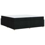 vidaXL Cadru de pat cu saltea Negru 200 x 200 cm țesătură