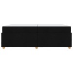 vidaXL Cadru de pat cu saltea Negru 200 x 200 cm țesătură