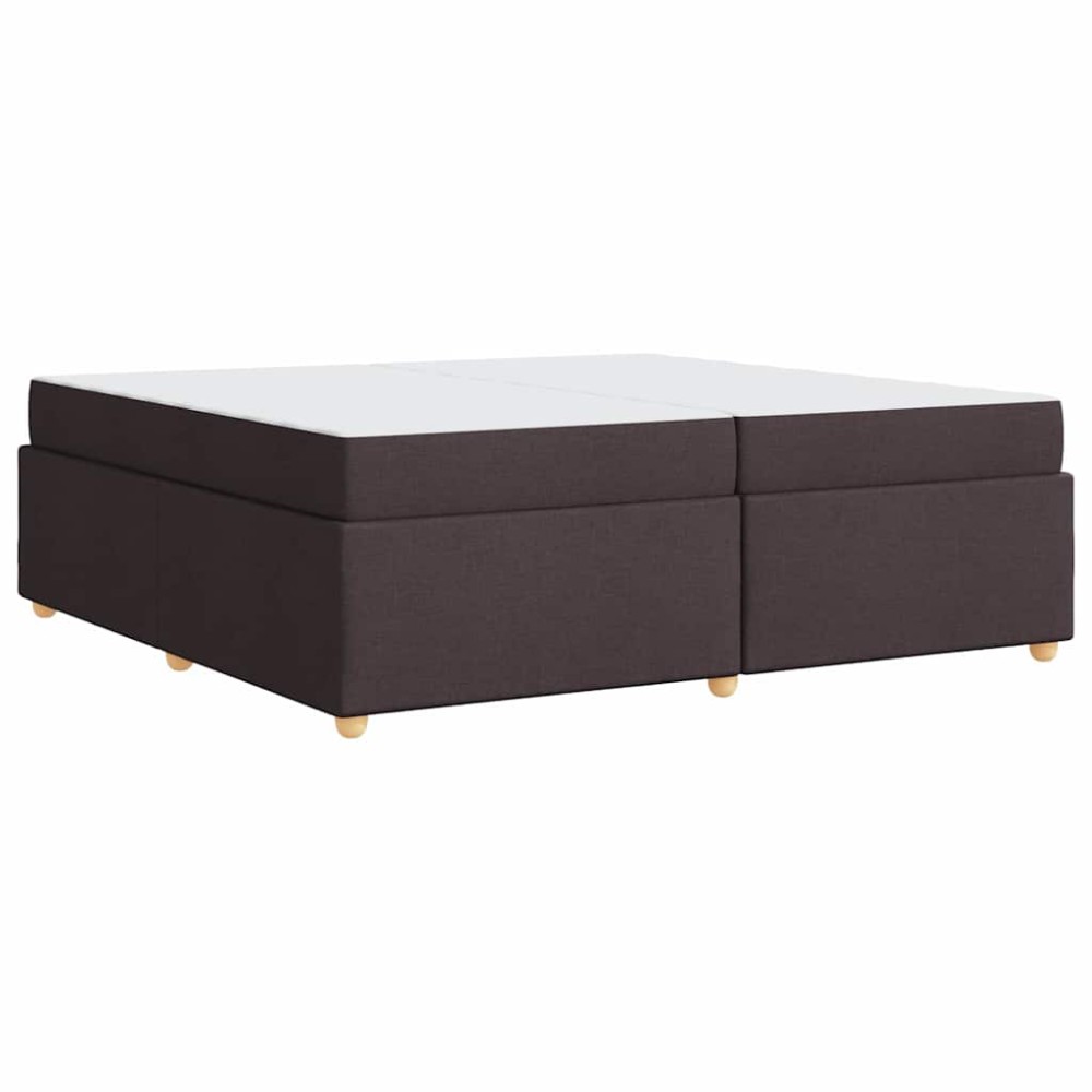 vidaXL Cadru de pat cu saltea Maro închis 200 x 200 cm țesătură
