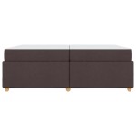 vidaXL Cadru de pat cu saltea Maro închis 200 x 200 cm țesătură