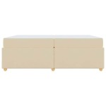 vidaXL Cadru de pat cu saltea Crem 200 x 200 cm țesătură