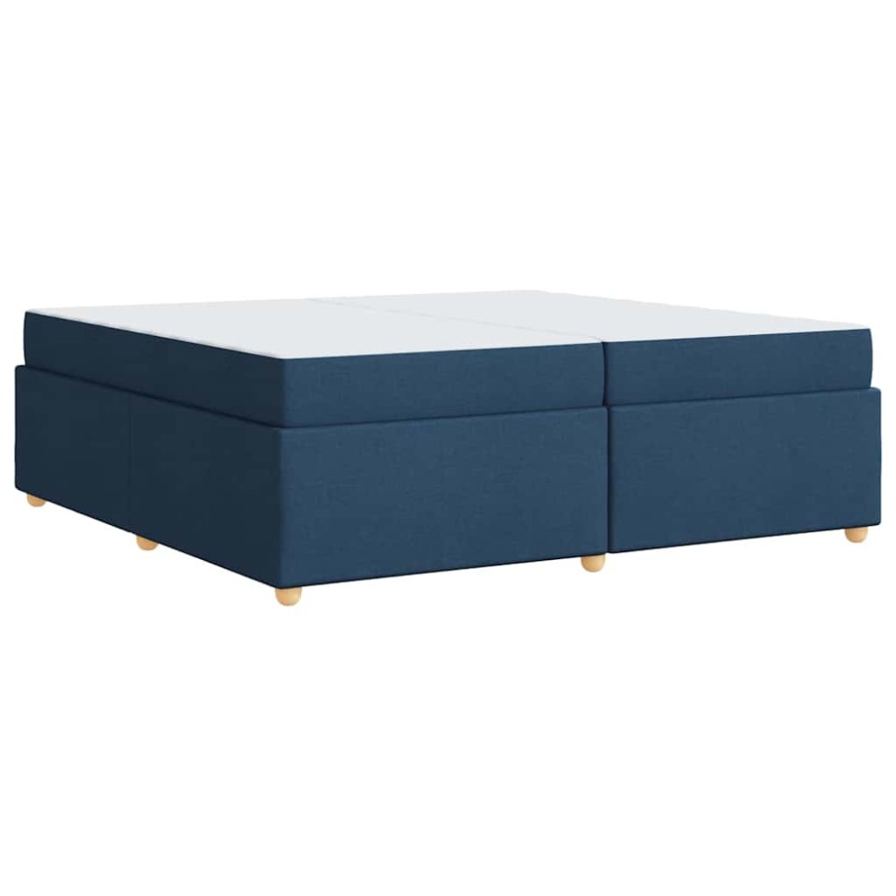 vidaXL Cadru de pat cu saltea albastru 200 x 200 cm țesătură
