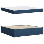 vidaXL Cadru de pat cu saltea albastru 200 x 200 cm țesătură
