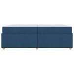 vidaXL Cadru de pat cu saltea albastru 200 x 200 cm țesătură