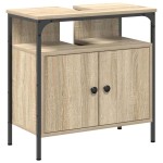 vidaXL Set de mobilier pentru baie cu raft cu ușă 3 pcs Stejar sonoma vidaXL Set de mobilier pentru baie cu raft cu ușă 3 pcs Stejar sonoma