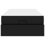 vidaXL Cadru de pat cu saltea cu saltea 2 pcs Negru PVC