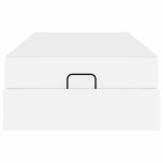 vidaXL Cadru de pat cu saltea cu saltea 2 pcs Alb PVC